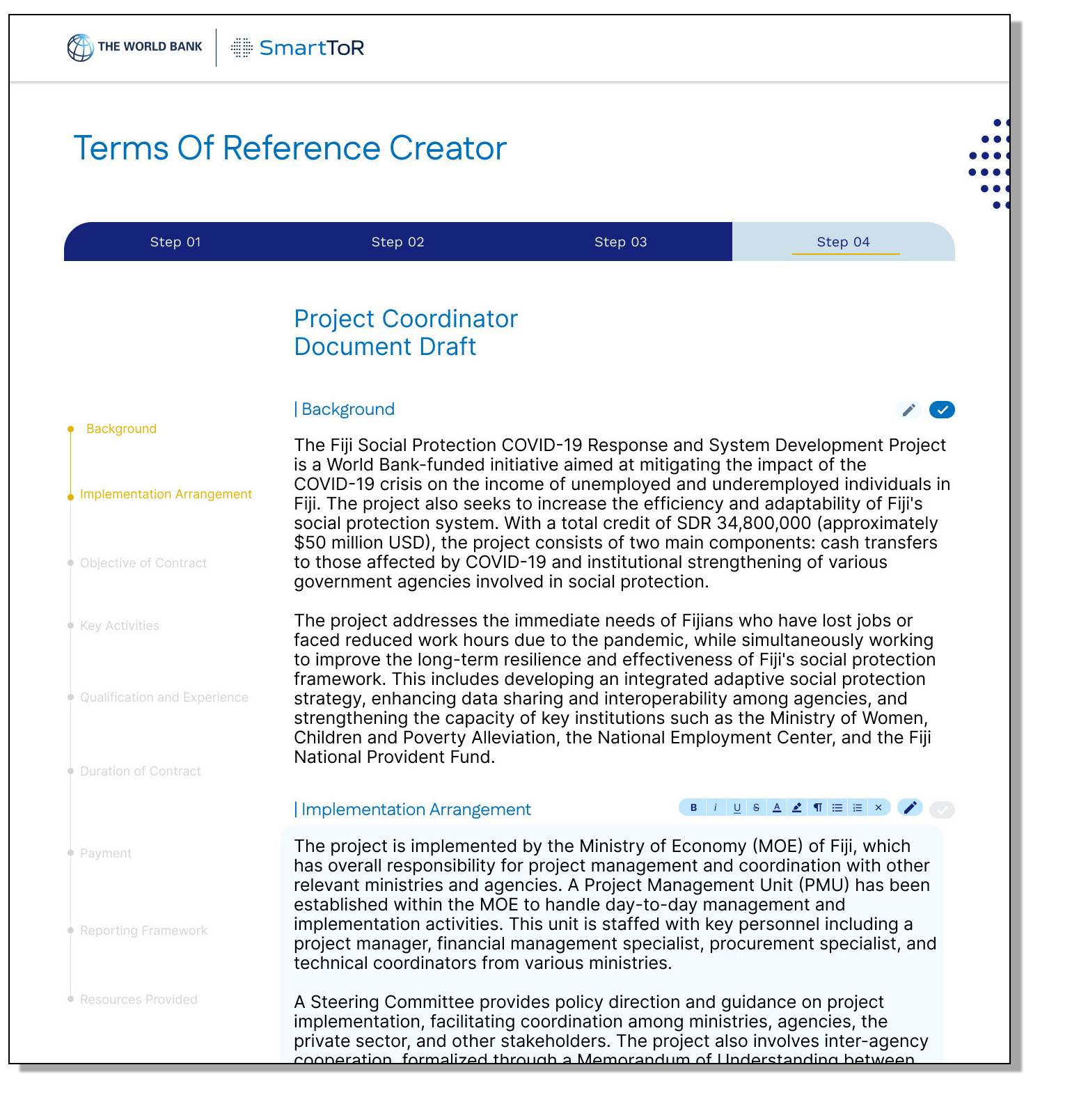 SmartTor Creator for World Bank